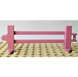 Duplo Fence 1 x 5 x 1 1/2, Interlocking / Duplo Pink