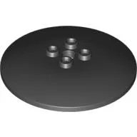 Dish 6 x 6 Inverted (Radar) with Hollow Studs / Black