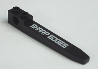 Lego Technic Forklift Fork with 'SHARP EDGES' Right Pattern (Sticker) - Set 7709