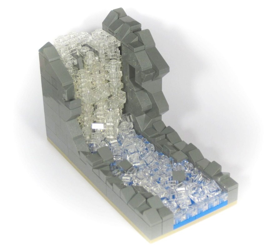 Lego Mountain Waterfall