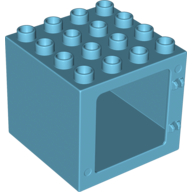 Lego Duplo Building Door Frame 4 x 4 x 3 / Medium Azure