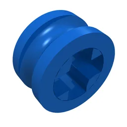 Technic Bush 1/2 Smooth with Axle Hole Semi-Reduced / Blue