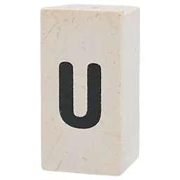 Tile Special 1 x 2 x 5/6 with Stud Hole in End with 'u' Print
