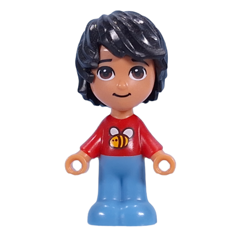 Lego Kevin, Microdoll, Red Shirt, Blue Pants, Black Hair