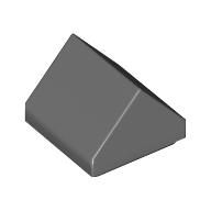 Lego Brick Sloped Double 45° 1 x 1 / Dark Bluish Gray