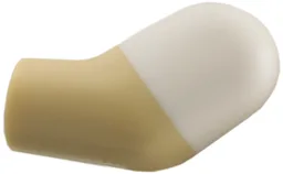 Arm, Left with Molded White Short Sleeve  Pattern