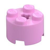 Lego Brick Round 2 x 2 with Axle Hole / Bright Pink