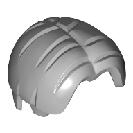 Lego Hair Bowl Cut and Parted in Center / Light Bluish Gray
