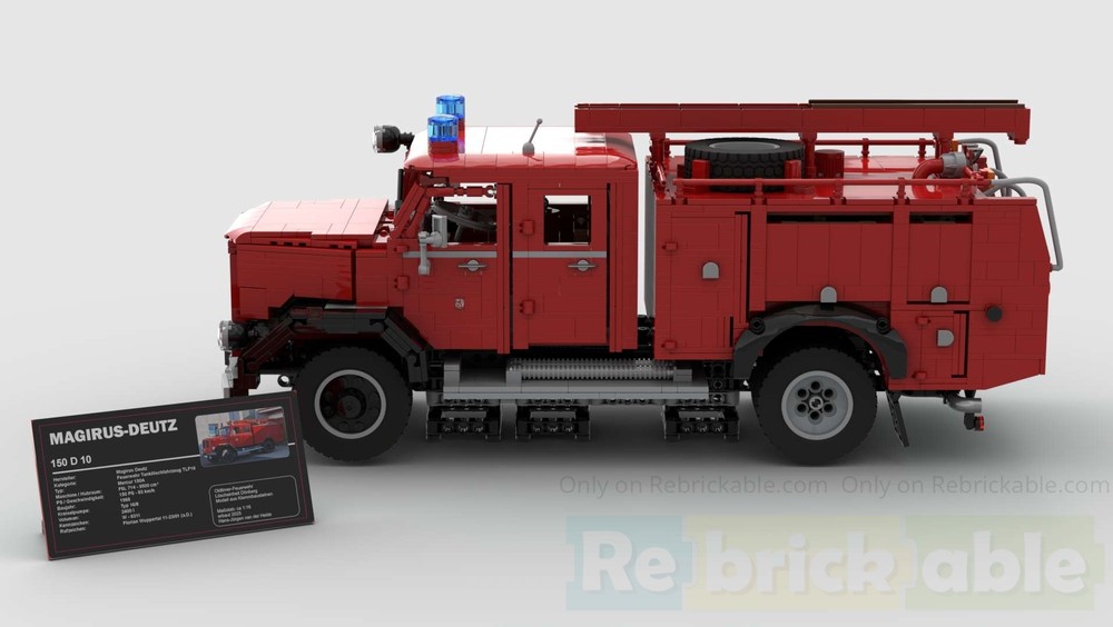 Lego Magirus Deutz 150D Fire Department Wuppertal-Doenberg