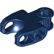 Technic Axle Connector 2 x 3 with Ball Socket, Closed Sides, Squared Ends / Dark Blue