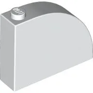 Brick Curved 1 x 4 x 2 2/3 / White