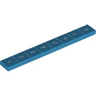Tile 1 x 8 with 1 to 8 Measuring Chart Print / Dark Azure