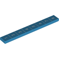Lego Tile 1 x 8 with 1 to 8 Measuring Chart Print