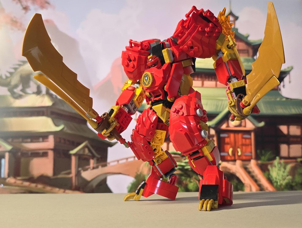 Lego Enhanced Elemental Fire Mech