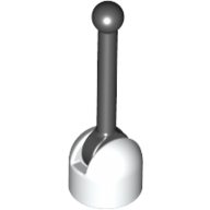 Lego Lever Small Base with Black Lever / White