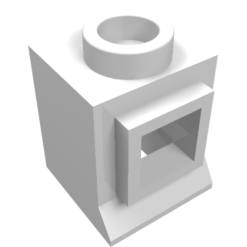 Lego Window 1 x 1 x 1 Classic with Short Sill, No Glass / White