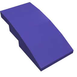 Brick Curved 4 x 2 No Studs / Dark Purple