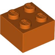 Lego Brick 2 x 2 / Reddish Orange