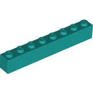 Brick 1 x 8 / Dark Turquoise
