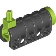 Launcher, Technic Competition Cannon, Round Bottom with Lime Ends / Black
