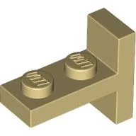 Bracket 1 x 2 with 1 x 2 Vertical Studs / Tan