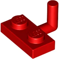 Plate Special 1 x 2 with Bar Up [Horizontal Arm 6mm] / Red