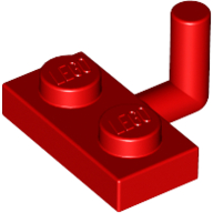Lego Plate Special 1 x 2 with Bar Up [Horizontal Arm 6mm] / Red