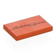 Tile 2 x 3 with Black 'Sadairs Spear' Print / Reddish Orange
