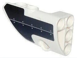 Technic, Panel Fairing # 1 Small Smooth Short, Side A with Black Panel with Rivets Pattern (Sticker) - Set 42025