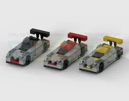 Pack Of 3 Audi R8 LMP1 Team Joest Racing Cars - Half Speed Champions Scale