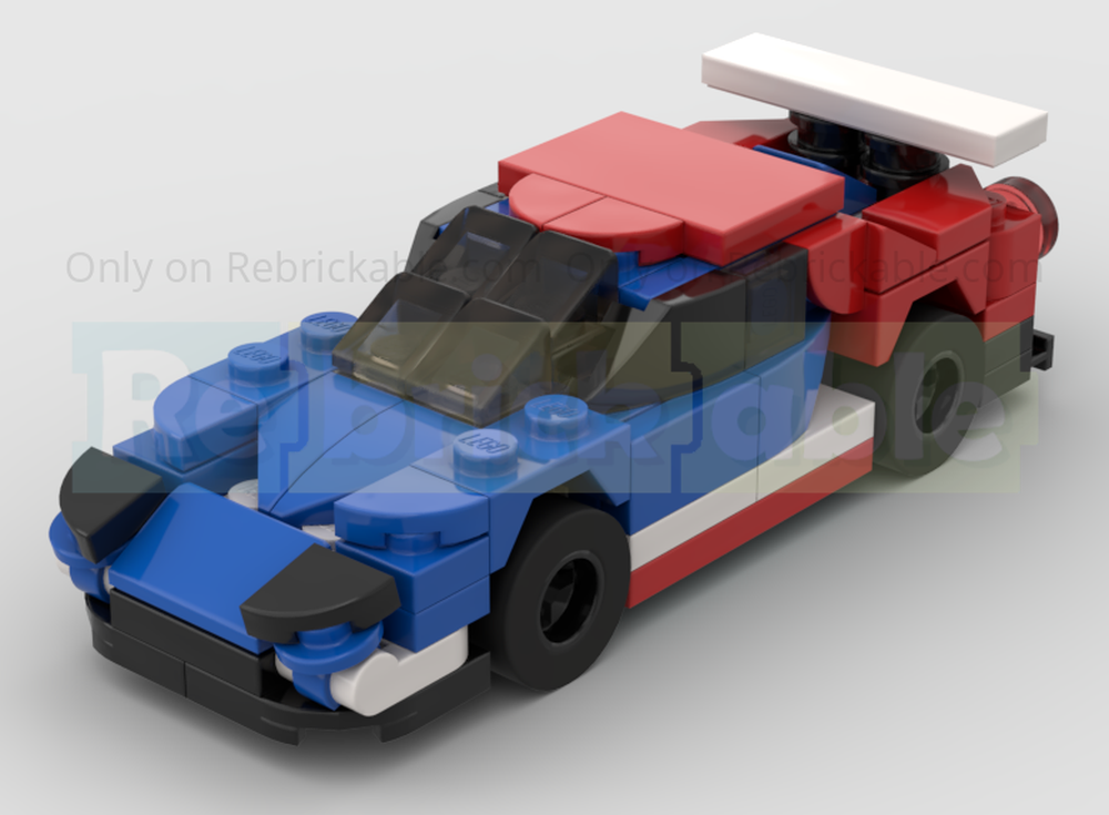 Lego Ford GTLM GTE Racing Car - Half Speed Champions Scale