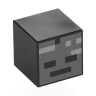 Minifig Head Special, Cube with Wither Skull Skeleton Face Print