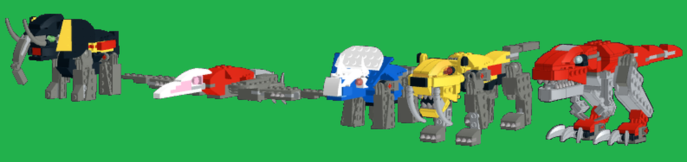 Lego Mighty Morphin' Power Rangers - the Dinozords Before they were Zords