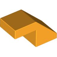 Lego Brick Sloped 45° 2 x 1 with 2/3 Inverted Cutout and no stud / Bright Light Orange
