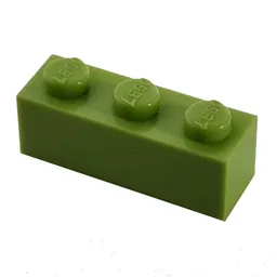Modulex Brick 1 x 3 with LEGO on Stud / Modulex Pastel Green
