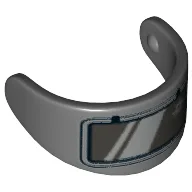 Headwear Accessory Visor For Standard Helmet with Rectangular Window Print / Dark Bluish Gray