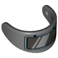 Lego Headwear Accessory Visor For Standard Helmet with Rectangular Window Print / Dark Bluish Gray