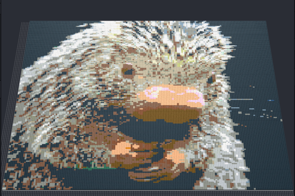 Lego Rico the porcupine at the Cincinnati Zoo