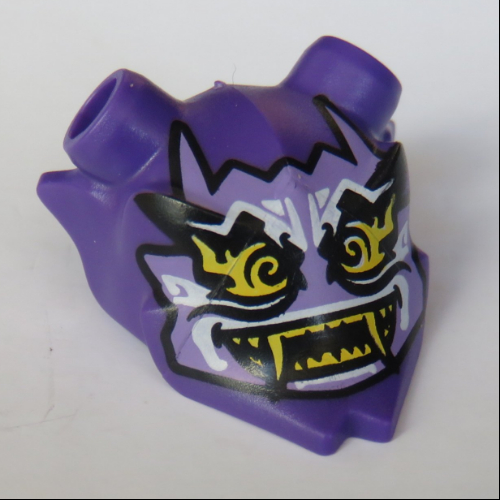 Lego Headwear Accessory Mask Ninjago Oni (Mask of Hatred) Open Mouth Print / Dark Purple