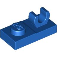 Lego Plate Special 1 x 2, Top Clip [Open O] / Blue