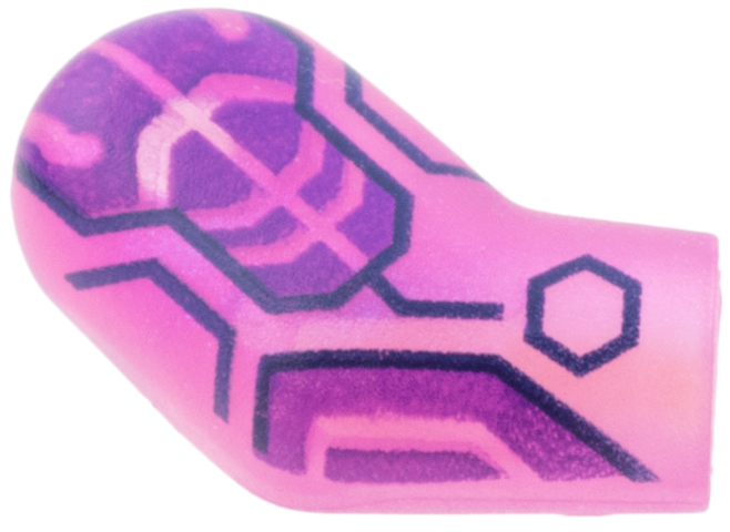 Lego Arm, Right with Dark Purple and Dark Blue Circuitry Pattern