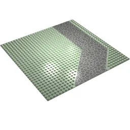 Baseplate 32 x 32 with 9-Stud Angled Driveway / Road with Dark Gray Crazy Paving Print / Light Green
