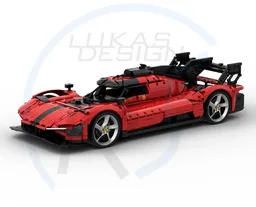 Hypercar 499P Modificata 1:8 Scale (optimized for 42143 as donor)