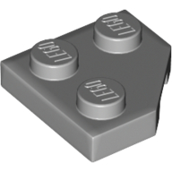 Lego Wedge Plate 2 x 2 Cut Corner / Light Bluish Gray