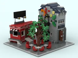 Mural and sandwich shops
