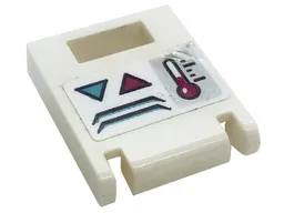 Container, Box 2 x 2 x 2 Door with Slot with Dark Azure and Magenta Arrows and Thermometer Pattern (Sticker) - Set 41318