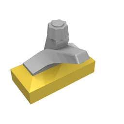 Tap 1 x 2 Base with Light Gray Spout / Yellow