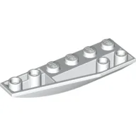 Brick Wedged, Curved Inverted 6 x 2 Left / White