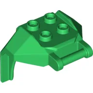 Plate Special, 2 x 2 Studs and Handle, Closed Ends (Mech Chest Plate / Armor) / Green