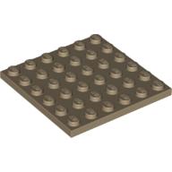 Lego Plate 6 x 6 / Dark Tan